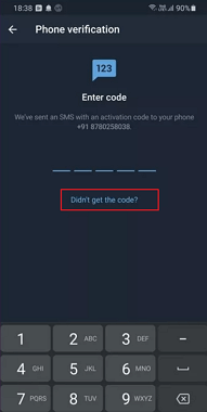 nie otrzymuj kodu Telegram