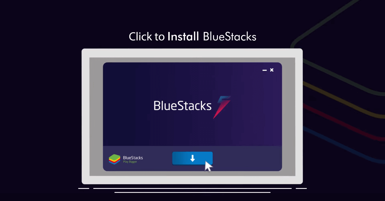 Kliknij, aby zainstalować BlueStacks