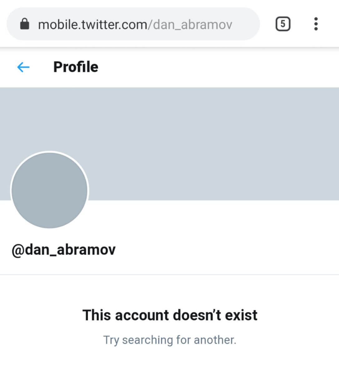 wyłączony profil Twittera