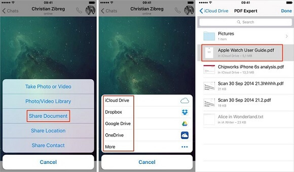 plik pdf whatsapp z rozmowy iphone