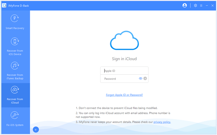 dback guide odzyskiwanie z kopii zapasowej icloud, krok 2