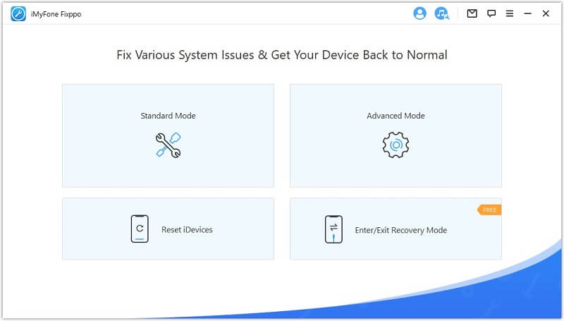 interfejs aFoneSoft Odzyskiwanie systemu iOS Fixppo