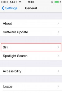 otwórz Siri