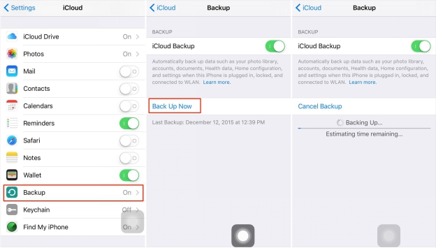 Utwórz kopię zapasową iPhone'a za pomocą iCloud