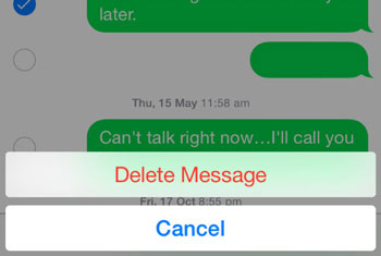 usuń wiadomości z iPhone'a