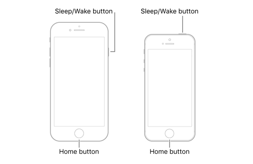 wymuś ponowne uruchomienie iPhone'a 6 i wcześniejszych modeli