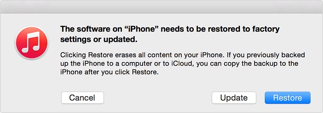 Włącz tryb odzyskiwania przez iTunes