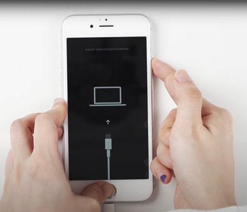 przełącz iPhone'a w tryb odzyskiwania