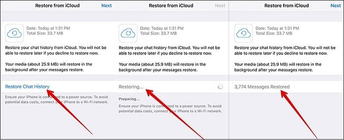 przywróć iPhone'a z kopią zapasową iCloud
