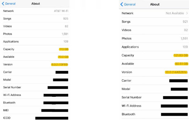 iOS 10 oferuje więcej miejsca do przechowywania