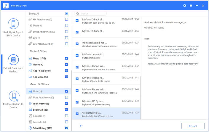 podgląd notatek w kopii zapasowej iTunes
