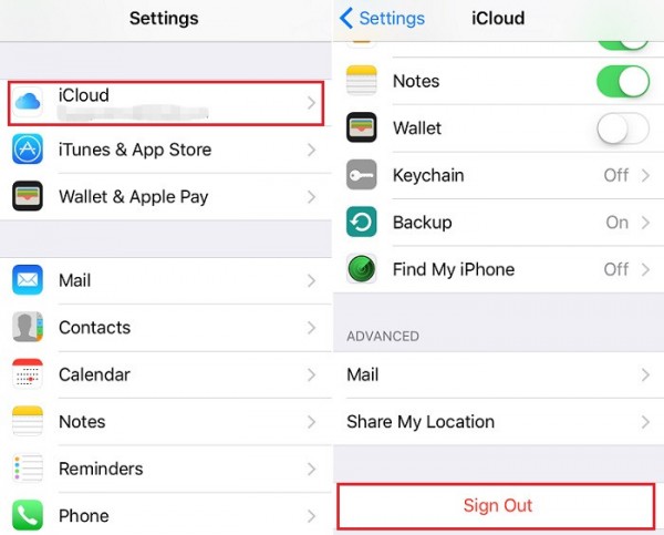 Wyloguj się ze swojego konta iCloud