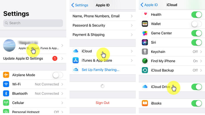 wyłącz dysk icloud