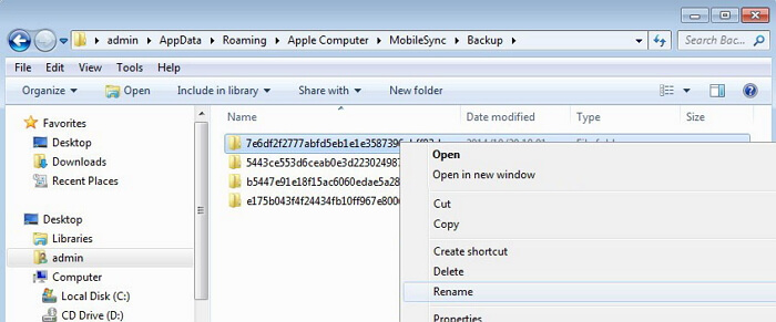 Lokalizacja kopii zapasowych Windows iTunes
