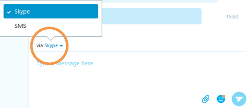 wyślij wiadomość do przyjaciela Skype