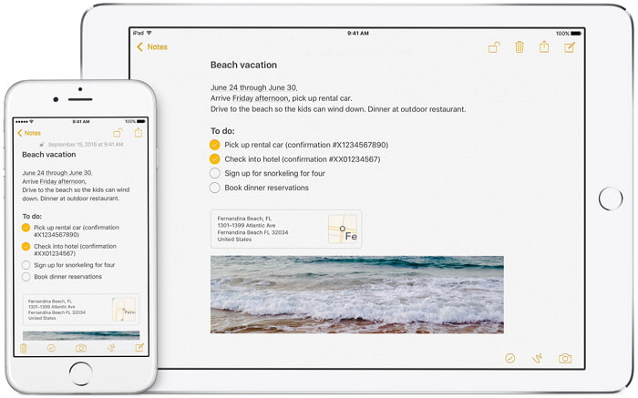 udostępniaj notatki na różnych urządzeniach z systemem iOS