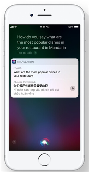 jak korzystać z tłumaczenia Siri