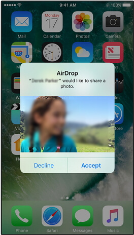 otrzymuj zdjęcia przez AirDrop