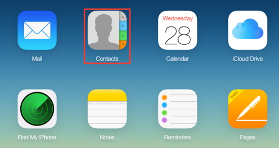 wyświetl kontakt z icloud