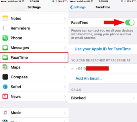 włącz facetime