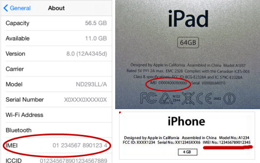 Informacje o numerze IMEI