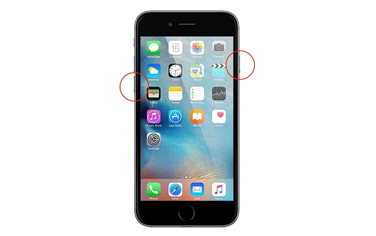 wymuś ponowne uruchomienie iphone-7