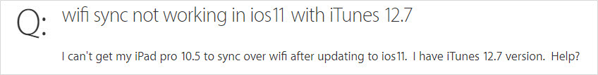 Synchronizacja Wi-Fi iTunes nie działa