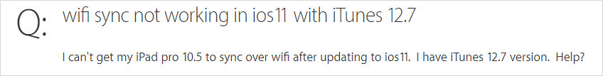 Synchronizacja Wi-Fi iTunes nie działa