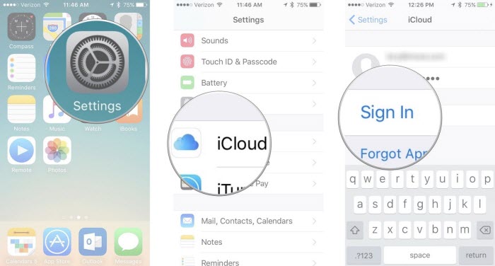 sprawdź konto iCloud na urządzeniu
