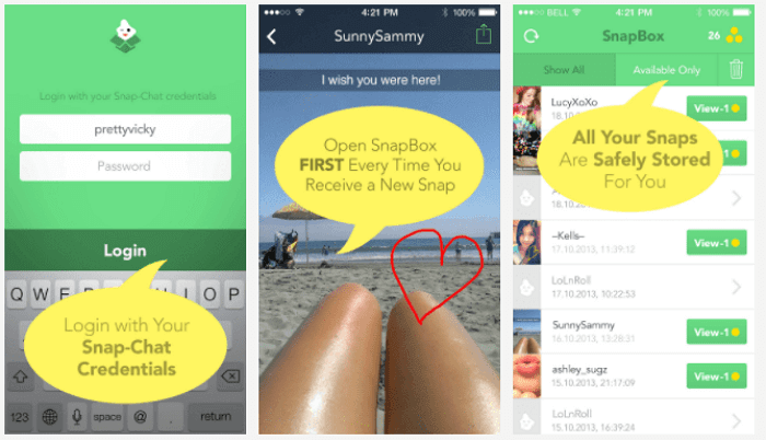 nagrywaj snapchat za pomocą snapbox