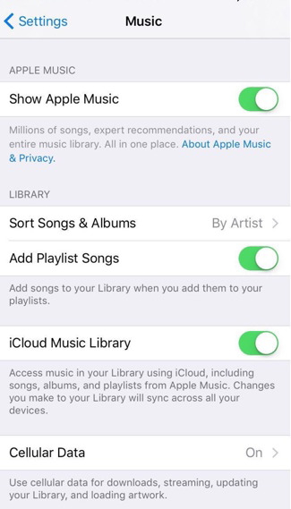 iCloud Music Library