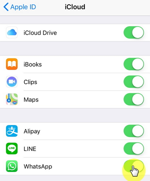 włącz kopię zapasową WhatsApp na icloud