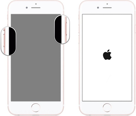 wymuś ponowne uruchomienie iPhone'a 7, aby naprawić iPhone'a