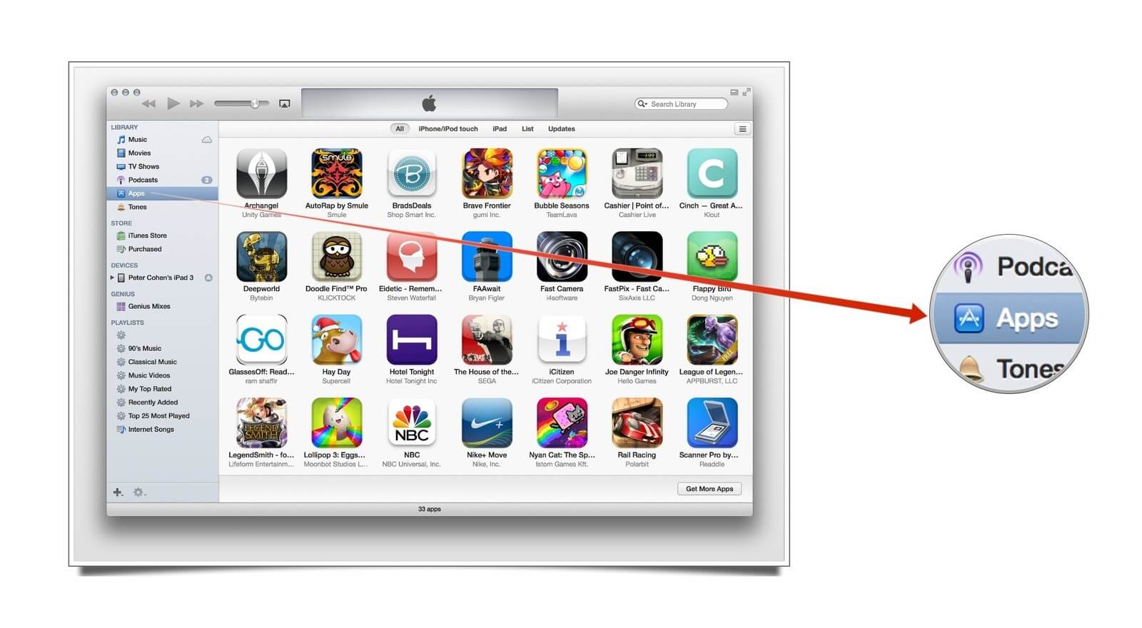 iTunes usuwa aplikacje