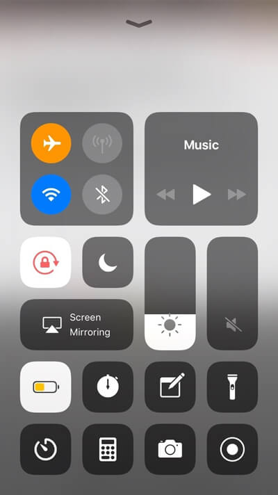 tryb iphone-samolot