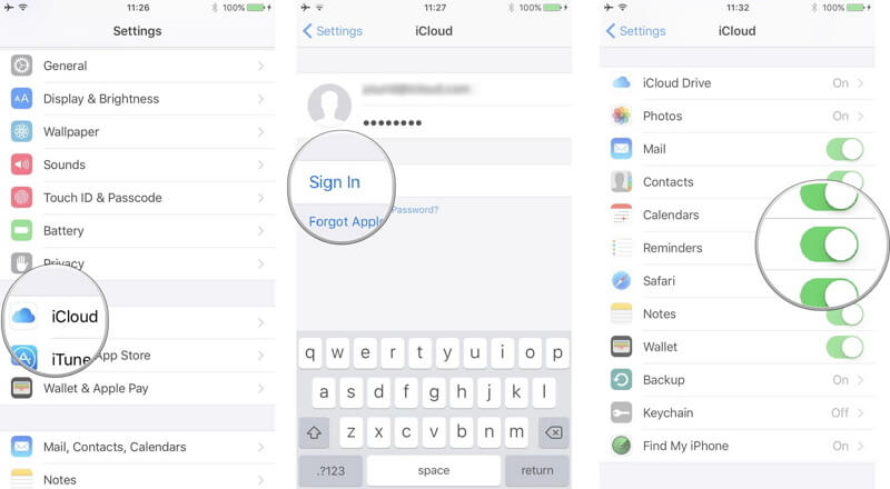 skonfiguruj icloud na iPhonie