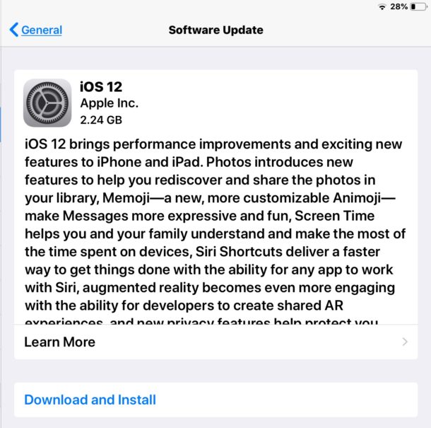 zaktualizuj oprogramowanie ipad