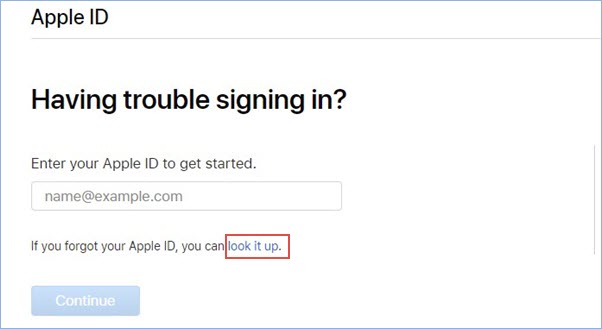 znajdź identyfikator Apple, sprawdzając to