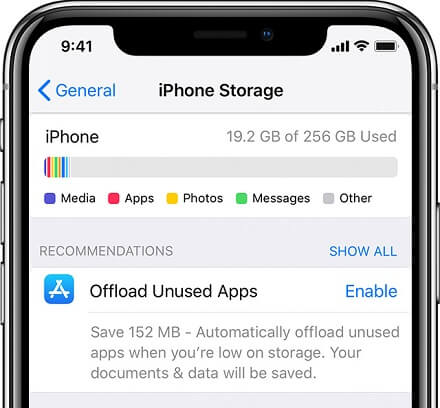 sprawdź pamięć iPhone'a