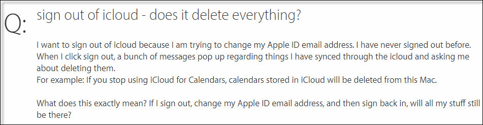 Problem z iCloud