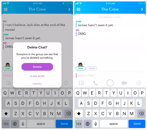 usuń nieotwarte zdjęcie Snapchata
