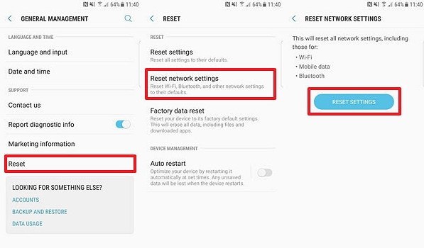 sprawdź połączenie sieciowe android