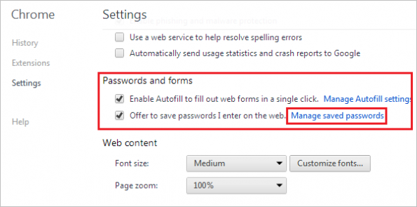 usuń zapisane hasła w chrome