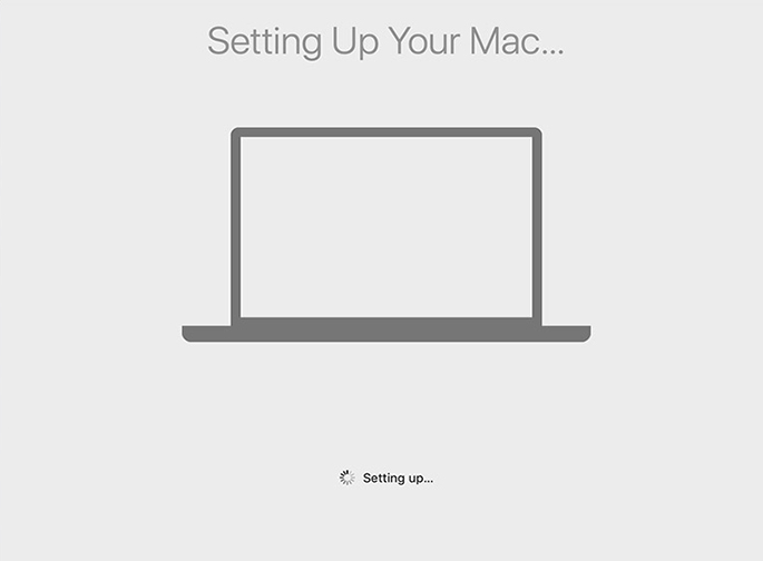 Mac utknął podczas konfigurowania ekranu Maca