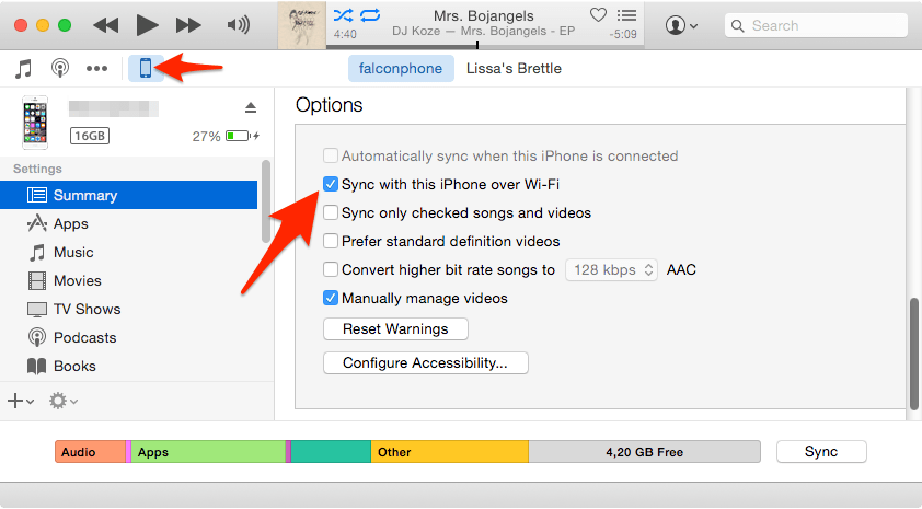 synchronizacja-iphone-z-itunes-bezprzewodowo