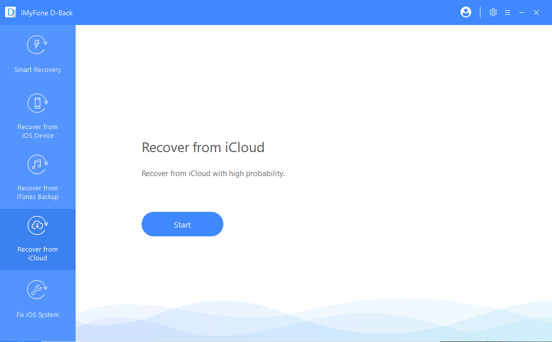 wybierz, aby odzyskać z iCloud
