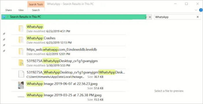 gdzie są przechowywane czaty WhatsApp na komputerze?