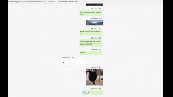 WhatsApp eksportuj czat do html