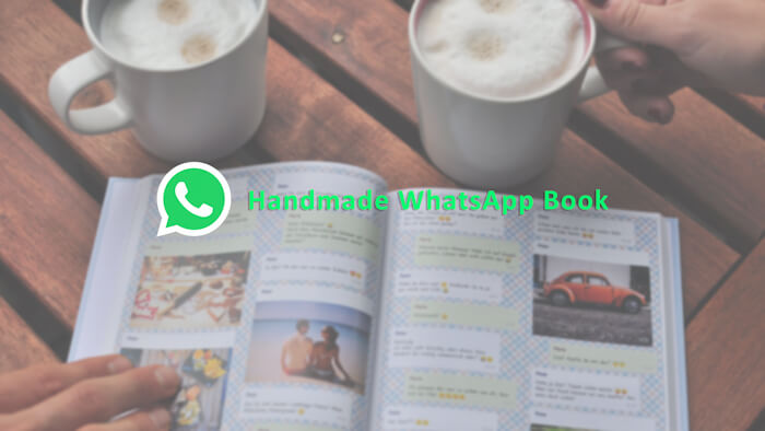 ręcznie robiona książka czatu WhatsApp