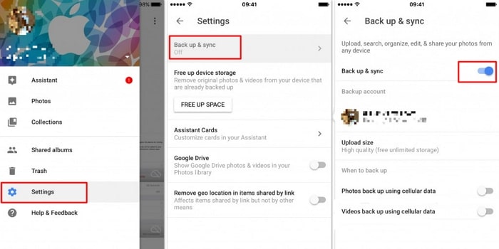 synchronizuj zdjęcia przez zdjęcia google